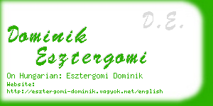 dominik esztergomi business card